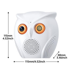Caméra modèle privé Owl Big Horn pour <span class=keywords><strong>vision</strong></span> nocturne audio 1080p HD IP65 étanche, alarme, interphone vocal, ornement, moniteur - Product Image 2