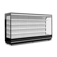 Vitrine Réfrigérée Commerciale Rebirth avec Éclairage LED, Étagères Réglables, Dégivrage Automatique et Sans Givre, Vitrine en Verre pour
