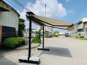 Modèle extérieur le moins cher nouvel auvent auvent pa enduit de poudre motorisé meilleur auvent de patio pare-soleil double face rétractable - Product Image 3
