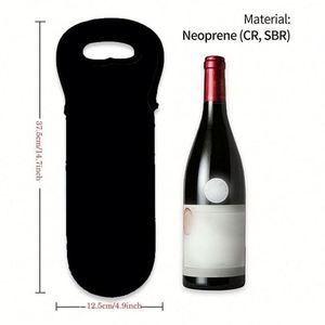 Sac isotherme double compartiment en néoprène pour le transport de vin, avec poignée de transport sécurisée - Product Image 2