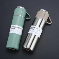 Frasco de vacío para alimentos, botella de agua térmica de viaje, vaso, taza, juego de regalo, acero inoxidable aislado 304, negocio moderno de agua caliente