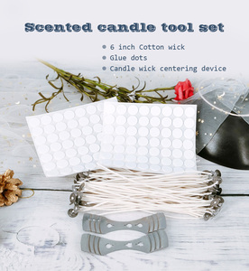 Vente en gros de mèches de bougies en coton de 15 cm, sans fumée, organiques, écologiques, mèches de bougies en coton tressé pour la fabrication de bougies - Product Image 4