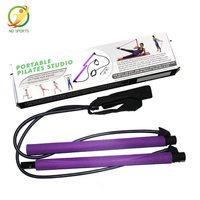 Barre d'exercice NQ SPORTS, bâton de Pilates, bandes de résistance, musculation, tube en caoutchouc, bandes élastiques