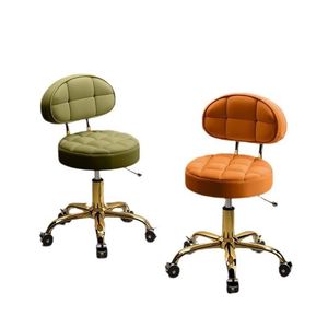 Hot Sale High Quality Gold Beauty Salon Chair Suitable for Beauty Salon <b>Hair</b> Salon Spa Multifunctional Chair with Casters - Product Image 6