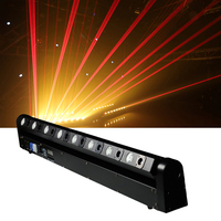 Lumière Led avec tête mobile DMX, livraison gratuite DJ 8 yeux blanc chaud + 8 faisceaux rouges, barre Laser pour Disco