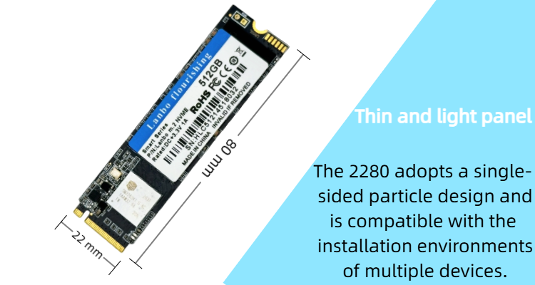 M.2 NVME PCIE3.0 256GB 1TB SSD New TLC NAND Flash SATA Expansion