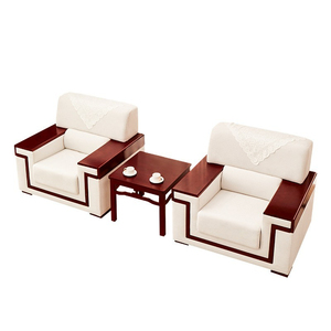 Canapé individuel de bureau, en cuir et en tissu, pour <span class=keywords><strong>salle</strong></span> de conférence, réception, combinaison avec table basse - Product Image 5