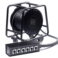 Câble réseau Ethernet blindé Cat6 professionnel 4, 6 ou 8 canaux RJ45 en boîte/tambour pour affichage extérieur, fibre optique et microphone