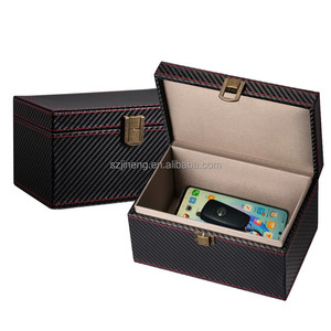 Caja antimagnética para llave de coche, caja de almacenamiento grande con protección Faraday para teléfono móvil personalizada con caja de bloque de señal Rfid con cerradura - Product Image 3
