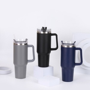 Thế hệ đầu tiên 40oz double-layer chân không phích cup thiết kế cổ điển công suất lớn Kinh doanh Quà Tặng tùy chỉnh xe cup rơm - Product Image 4