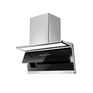 90 सेमी कम शोर कुकर रेंज हुड बड़ी सक्शन 7 प्रकार रसोई हुड टच स्क्रीन के साथ - Product Image 4