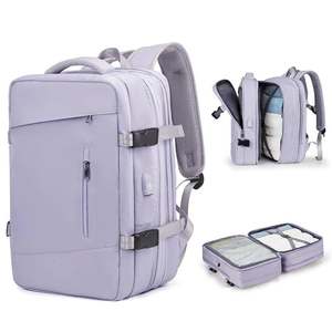 Manufacturer Custom Logo New Large Expandable Waterproof <b>Anti</b> <b>Theft</b> Usb Charging Business Laptop Travel <b>Backpack</b> for Men <b>Women</b> - Product Image 4