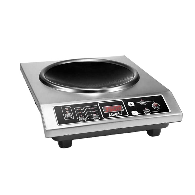 220V High-power Induction Cooker 3500W Commercial Stainless Steel Induction Cooker Household Stir Fry Battery