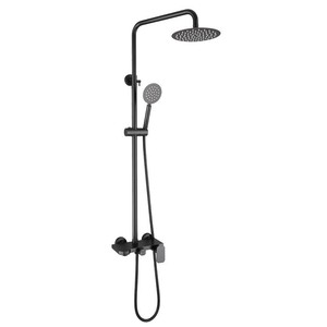 304 Stainless Steel Pressurized Shower Head Rain Spray Round High Pressure 1 Handle Mixing Valve Set For Bathroom - Product Image 3