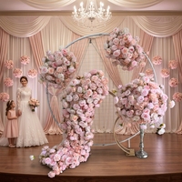 SPR Bridals Bouquet décoration de scène de mariage fleur jardin toile de fond plafond de noël coeur Floral arc chemin de Table fleur
