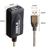 Kabel Ekstensi USB 2.0 Tipe A Male ke Female dengan Repeater Aktif