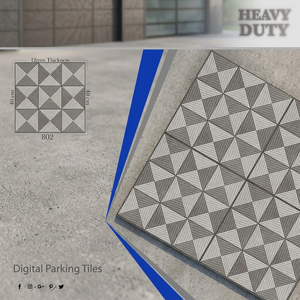 Vistaar Brand Minimalist Firebrick Heat Resistant Porcelain Tiles 400x400mm Outdoor Digital Parking Tiles - Product Image 3