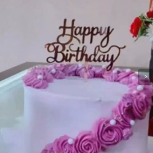 Topper per torta di buon compleanno, glitterato, decorazione
