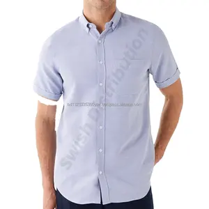 Camicia moda uomo prezzo all'ingrosso cotone e poliestere tessuto personalizzato Bangladesh prodotto stile Dobby di alta qualità 2023