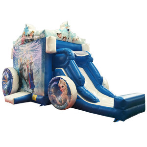 Château gonflable personnalisé sur le thème de Frozen à vendre - Aire de jeux gonflable commerciale sur le thème de <span class=keywords><strong>Elsa</strong></span> et Anna avec toboggan - Product Image 2