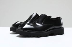 Zapatos de Cuero Cuadrados de Negocios para Hombre, Suela Gruesa, Tacón Elevado, Cierre Deslizante, Parte Superior de Cuero Genuino, Calzado Formal de Otoño - Product Image 6