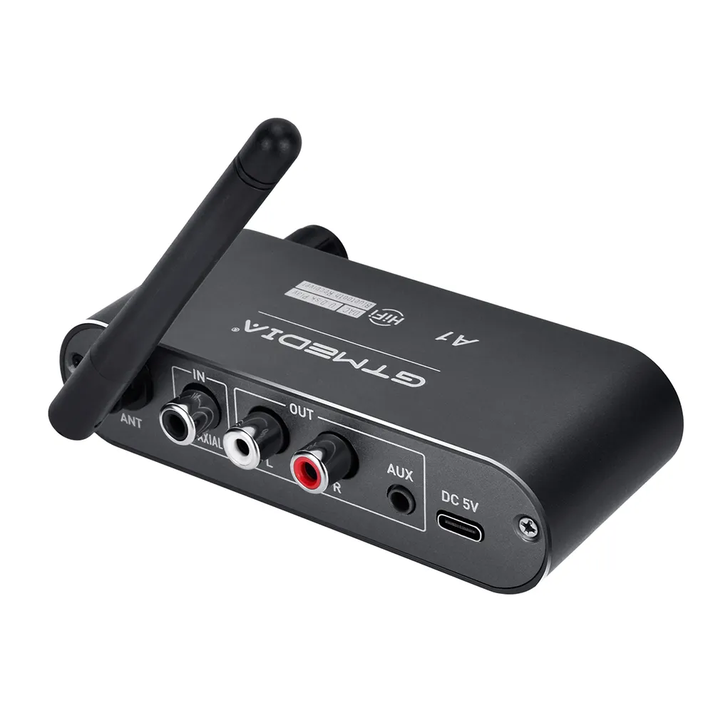 Hochwertiger GTMEDIA A1 Digital Audio Converter mit drahtlosem Blue teeth 5.3 Empfänger HiFi Adapter für TV