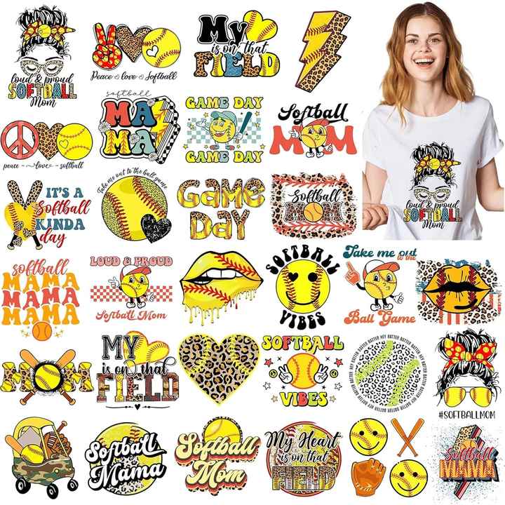 High Quality custom size softball sport team Dtf Transfers Ready To