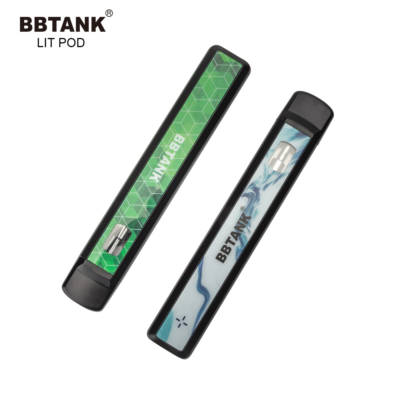 High-end vape starter kit BBtank Lit Pod 1.0ml rechargeable vaporizer pen with ceramic coil heating