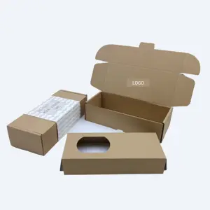 Grosir kustom Logo karton sikat kasus kotak kertas disesuaikan Kraft belanja kotak kemasan