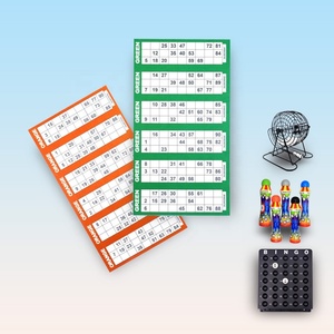 Ensemble de Bingo en Gros Couleurs Vives avec Impression Numérique Personnalisée Gratuite, Cage à Bingo Métallique, Tableau et Stylos Marqueurs - Product Image 1