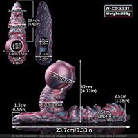 Alien Penis-Hülle mit Penisring und Klitoris-Stimulator, Silikon-Penisvergrößerer, G-Punkt-Stimulation, Paar-Sexspielzeug für Männer