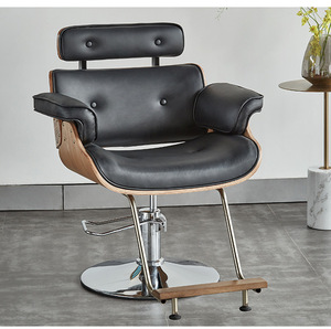 Silla de Barbería, Muebles de Belleza, Reclinable, Vintage, de Alta Calidad, Cómoda, para Salón de Peluquería, Equipo de Salón - Product Image 5