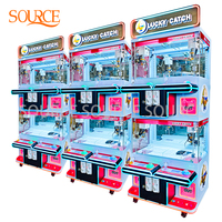 SOURE Machine de jeu d'arcade à grue à pinces premium pour 4 joueurs, à monnayeur, type maison de poupées, adaptée aux centres commerciaux