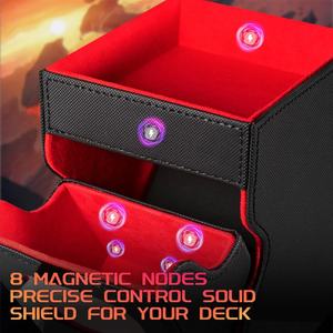 Caja de Cartas para Commander con Exhibición en la Parte Superior, Almacenamiento para Dados, Estuche para Cartas Coleccionables con Capacidad para 280 Cartas sin Fundas - Product Image 3