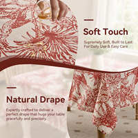 Nappe douce imprimée à motif floral style jungle Riches Base OEM pour fêtes, mariages, jardins et décoration de cuisine