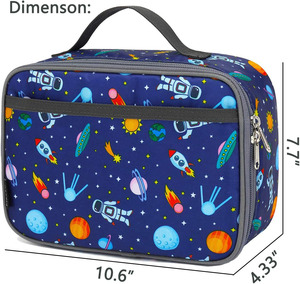 Conception de modèle personnalisé Boîte à lunch isolée de luxe à la mode Mini sac isotherme Portable <span class=keywords><strong>Kit</strong></span> fourre-tout thermique pour les boîtes de conserve scolaires - Product Image 3