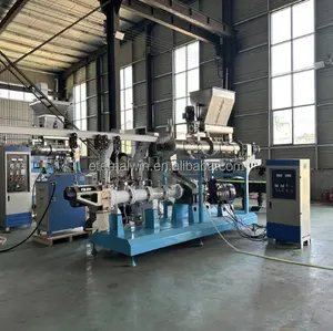 automatic wet pet cat extruder machine food dry dog feed pellet process making machine production line