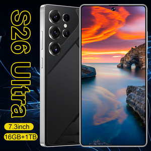 สมาร์ทโฟน S26 Ultra 5G หน้าจอ AMOLED 7.3 นิ้ว 16GB+1TB 108MP ระบบปฏิบัติการ Android 14 Octa Core สแกนลายนิ้วมือ รองรับซิมคู่ โทรศัพท์สำหรับเล่นเกม - Product Image 1