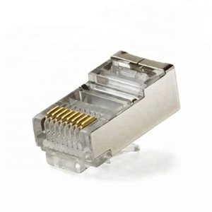 Mạ Vàng RJ45 8P8C STP nối hoàn toàn thả Cat6 kim loại lá chắn Modular cắm với ABS nhà ở và đồng địa chỉ liên lạc - Product Image 2