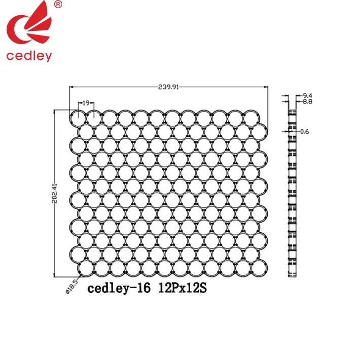 12 p12s 26650 Seplos staffa batteria di plastica Batterie supporto 26650 portacellulare 26650 batteria Spcer supporto in plastica