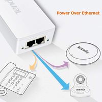 Injecteur PoE Gigabit Tenda POE30G-AT 48V compatible IEEE802.3at/af, RJ45 passif, Plug&Play, réseau 100 mètres, commutateur 10 Gbps