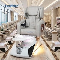 Fauteuil de massage électrique inclinable de luxe Healthtec pour pédicure et spa, entièrement réglable, pour salon de manucure