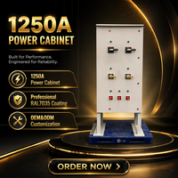 Gabinete de Distribución de Bajo Voltaje Industrial de 1250A y 400V, Caja de Control Eléctrico de Acero IP44 RAL7035, Caja de Distribución de Polvo