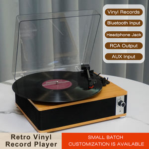 Lecteur de disques vinyles LP HiFi TR109, vente chaude aux États-Unis, innovant, portable, 33/<span class=keywords><strong>45</strong></span>/78 <span class=keywords><strong>tours</strong></span>, type-C 5.0+BT, son HiFi, revêtement en tissu, compact - Product Image 1