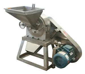 Diskon mesin penggiling tepung jagung basah/kering, pulverizer pakan Baja tahan karat bingkai sederhana