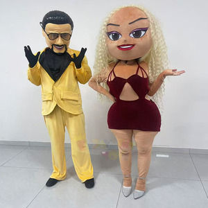 Costume <span class=keywords><strong>de</strong></span> mascotte personnalisable <span class=keywords><strong>pour</strong></span> adultes unisexe, tenue noire élégante <span class=keywords><strong>pour</strong></span> événements et spectacles à thème - Product Image 4