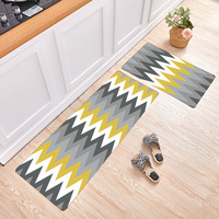 Alas Dapur Vintage Chic Empat Musim, Anti Slip, Dapat Dicuci Mesin, Bahan Polyester Bermotif, Tahan Noda, Lapisan PVC