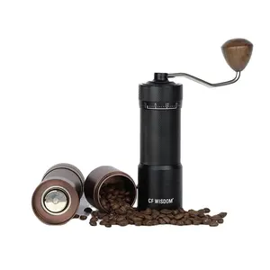 High-end Black 420 Stainless Steel Coffee Grinder Manual Safety And Convenience Commercial Coffee Bean Grinder