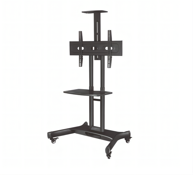 Mobile TV Stand Rolling TV Cart Floor Stand with Mount on Lockable Wheels Height Adjustable Shelf for 40-70 Inch TV Stand