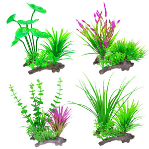R6 Cave Rock Décor Aquarium Plantes Fish Tank Accessoires Plantes Aquatiques Artificielles Fish Tank Herbe Décorations - Product Image 2